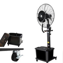 KUYBTU Portable Outdoor Misting Fan for Patio, Fans Misting Industry Evaporative Cooler 90° Oscillation 3 Speeds, 3 Micro-Mist Levels, Standing Fans with Casters Movable for Yar-75cm/30in