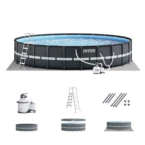 Intex Ultra XTR Frame 14' x 42" Round Above Ground Swimming Pool Set Blue