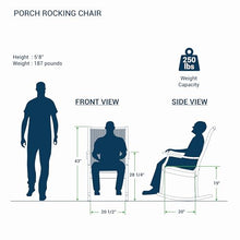 Cambridge Casual Dunham Teak Porch Rocking Chair, Padded Woven Seat, All-Weather Teak Wood Outdoor Rocker with Built-in Quick Dry Cushion and Poly-Rattan Wicker Accents