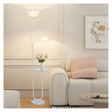 LUYOUBOZHU Floor Lamp Floor Lamp with Tray, Home Reading Standing Lights, Tall Lamp for Living Room Fits in Modern Room Decor(White)