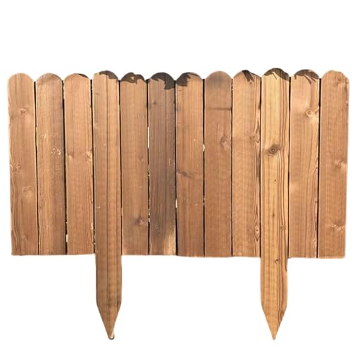 DECORN Garden Wooden Fence Wood Garden Edging Border Outdoor Landscape Border Edging for Gardens Lawns Balconies Courtyards Planting Fences, 35 ft(L),B-19.7"" H