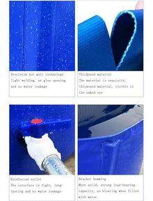 JYXYXSCP PVC Rain Water Storage Tank Barrel Watering Irrigation,Rainwater Collector Foldable Water Tank,with Drain Valve (1000L)