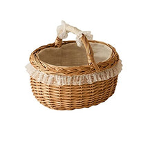 Storage Basket,Picnic Creative Wicker with Hand Woven Seagrass Hamper for Camping and Outdoor Party