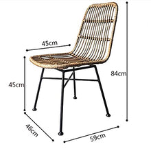 XRHDTQVVIG Dining Room Chair Terrace Creative Simple Iron Rattan Chair Outdoor Garden Backrest Single Furniture