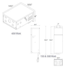 WAC Landscape Lighting, 300W Stainless Steel Outdoor Landscape Lighting Magnetic Power Supply