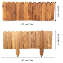 DECORN Garden Wooden Fence Wood Garden Edging Border Outdoor Landscape Border Edging for Gardens Lawns Balconies Courtyards Planting Fences, 35 ft(L),A-31.5" H