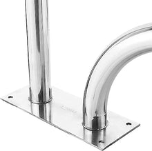 BSNANCA Pool Handrails Pool Hand Rail, Easy Mount Hand Grab Rail w/Complete Mounting Accessories, 304 Stainless Steel Swimming Pool Stair Rail w/Base Plate an