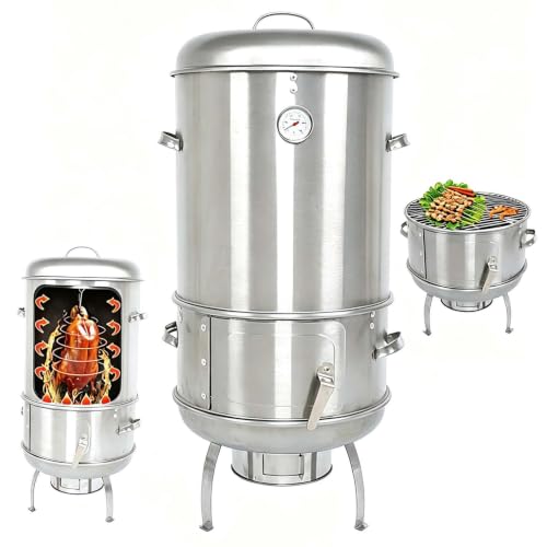 Charcoal Smoker,Vertical BBQ Grill,Vertical Barrel-Style Charcoal Grill