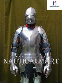 NauticalMart Medieval Wearable Knight Full Suit of Armor Costume Silver