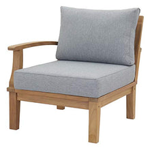 Modern Contemporary Outdoor Patio Sofa, Chair and Coffee Table Set, Wood, Grey Gray Natural