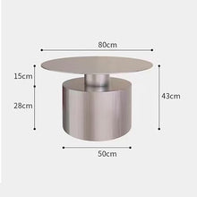 Chicken Couch End Table Stainless Steel Combination Coffee Table Creative Simple Style Sofa Side Table Round Home Small Apartment Coffee Table Corner Tables for Living Room(Large)