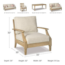 Signature Design by Ashley Clare View 1-Piece Outdoor Lounge Chair, Beige