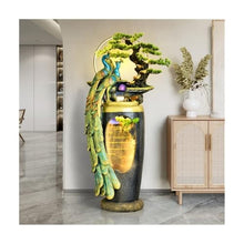 Outdoor Water Fountain Flowing Water Ornament, Floor Standing Decorative Vase for Living Room, Entrance Door or Next to Tv Cabinet(Large)