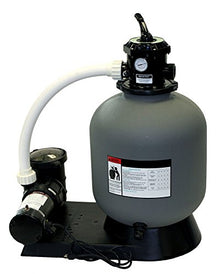 Rx Clear Radiant 19 Inch Swimming Pool Sand Filter System for Above Ground Pools | Includes 1 HP Pump, 6-Way Multi-Port Valve & Blue Luster Media | 40 GPM Flow Rate | Filters Pools up to 21,000 Gal