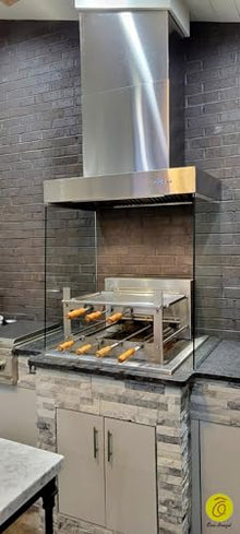 Brazilian BBQ Charcoal Grill - 05 Skewers - Rotisserie System - Oca-Brazil
