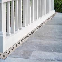 ZGLINMZ Stainless Steel Trench Drain Kit, Rectangular Shower Drain and Grates, Outdoor Sidewalk Parking Patio Deck Floor Trough Guttering, Channel Trench Drainage System(25x7x5CM)