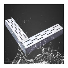 ZGLINMZ Stainless Steel Trench Drain Kit, Rectangular Shower Drain and Grates, Outdoor Sidewalk Parking Patio Deck Floor Trough Guttering, Channel Trench Drainage System(25x7x5CM)