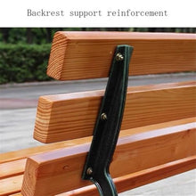 GRFIT Outdoor Bench Outdoor Bench for Park, Cast Aluminium Structure, Wooden Seat, for Balcony, Terrace, Leisure Chair Garden Bench (Small)