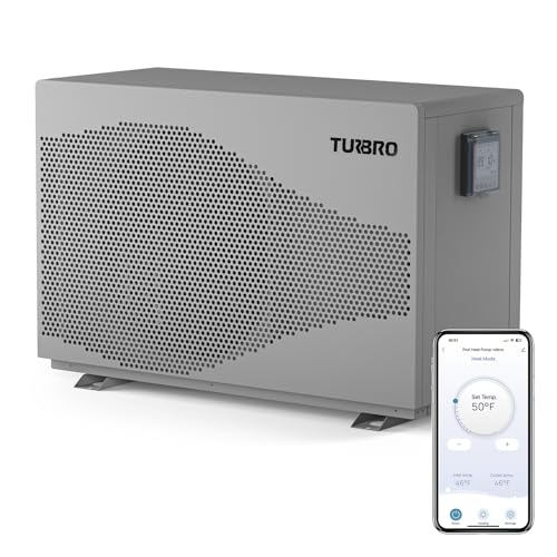 TURBRO 58,000 BTU Inverter Swimming Pool Heat Pump, Up to 18,000 Gallons