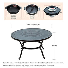 cfycfy987 Grilling Table Outdoor Barbecue Tables Courtyard Terrace Garden Electric Baking Carbon Furniture Cast Aluminum Outdoor(100cm)