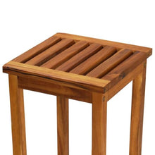 KUPTYERFG 5-Piece Garden Bar Set, Solid Acacia Wood Outdoor Dining Table and 4 Chairs, Brown Square Pub Bistro Furniture Set for Patio, Balcony, and Yard