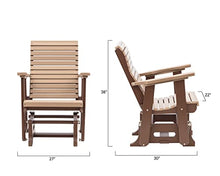Anchor Bay Amish Crafted Poly Outdoor Glider (Weatherwood on Tudor Brown)