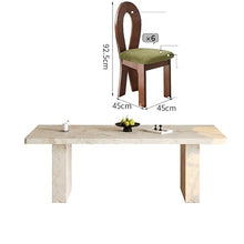 French Monet Garden Travertine Sintered Stone Dining Table Rectangular