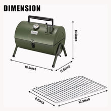 RENJJPBO Portable Charcoal Grill, Multifunctional Metal Small Barbecue Smoker, Suitable for Outdoor Hiking and picnics (A)