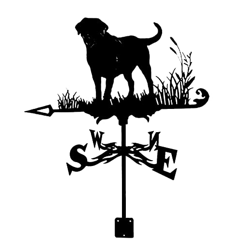 Weather Vane Rubbish Truck Bigfoot Cat Metal Weathervane Wind Direction Indicator Roof Mount Garden Mount Yard Decor Outdoor Metal Bracket Weathervane Garden Stake (Bigfoot) (Pet Dog)