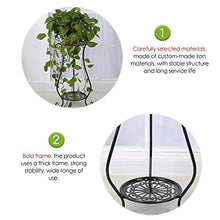 SIDUFHAOPKLL Wrought Iron Potted Stander Flower Fleshy Green Plant Pot Rack Stand Bracket Round Hand Make Home Decor
