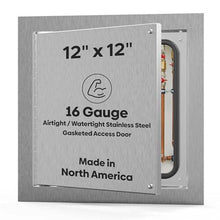 Best 12" x 12" Airtight/Watertight Access Panel, Stainless Steel Access Door with Bulb Trim Gasket, Jacuzzi Access Door, Ideal for Labs & Clean Rooms, Reinforced Edges, Piano Hinge, BA-ADWT