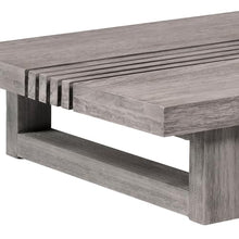 Armen Living Vivid Outdoor Patio Coffee Table in Gray Eucalyptus Wood