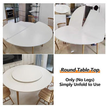 YUNSEU Large Round Foldable Table Top Only, 120cm - 275cm Diameterround Wood Table Top,Replace Tables Top, Circle Folding Tables Top, Easy to Store