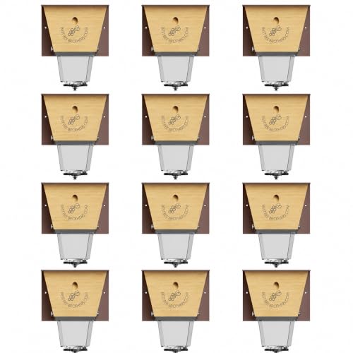 Ultimate Pro Outdoor Carpenter Bee Trap by Best Bee Brothers, Brown 12-Pack