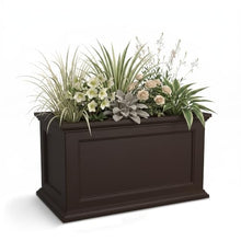 Mayne Fairview Self-Watering Rectangular Trough Planter, Espresso