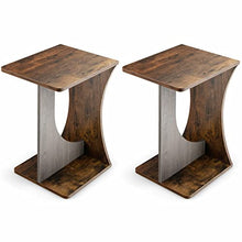 NRFJFOP 2PCS Side Table Sofa Couch Compact C-Shape End Snack Coffee