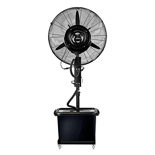 GAZOGJ Oscillating Fan Misting Fans,5 Speed Commercial 26" High-Velocity Outdoor Indoor Mist Fan Black Industrial Cool, Pedestal fan,Black-30in