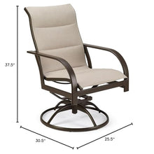 Winston Key West Padded Sling High Back Swivel Rocker Dining Chair