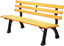 Rsmmpqa Outdoor Park Garden Bench Terrace Benches, Courtyard Benches with Cast Iron e and Olid Wood, Comfortable 2-4 Seater Bench (Size : 1.2M) ()