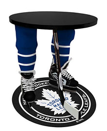 Team Tables Toronto Hockey Table Black Table Top with Toronto Puck Mat