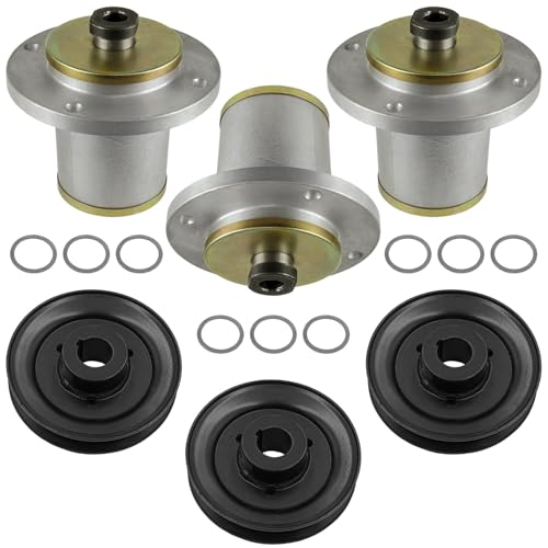 GENTERUN 6-Pack (6 Spindle & Pulley Units per Package) Universal Deck Spindle & Pulley - Replacement Part #539104421, Compatible with ZTH5221 Z4218 Z4821 Z5223 WHF5218 Mower