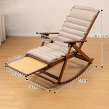 Chinese-Style Rattan Lounge Chair Split Sleeper Rocking Chair for Patio, Garden Balcony Handwoven Cane Chair for Ultimate Relaxation(Brown,107 * 93 * 54cm)