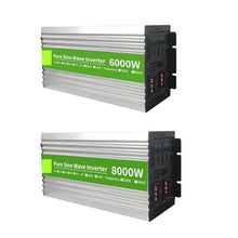 8000W 6000W 5000W Pure Sine Wave Inverter DC 12V 24V to AC 220V 50Hz 60Hz Voltage Converter Big Power Dual Output Solar Inverter(8000W,12V_220-230V 60HZ_Europe)