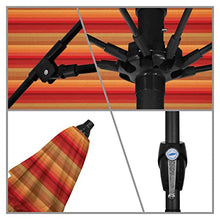 California Umbrella 12-Year Protection 9-Ft Outdoor Patio Umbrella, Sunbrella Fade-Resistant Acrylic Fabric, Auto Tilt and Crank, Heavy-Duty Aluminum Frame/ Reinforced Ribs, Bronze Pole, Astoria Sunset