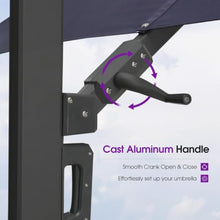 OROTLECT 8' Square Cantilever Umbrella with Base and 60-degree Rotation