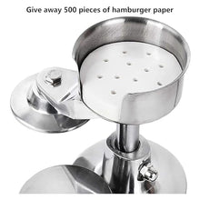 YOtat Commercial Hamburger Patty Maker Burger Forming Machine Home Large Manual Beef Meat Forming Processor Stainless Steel Grill Burger Press Tool with 500Pcs Papers (A S)