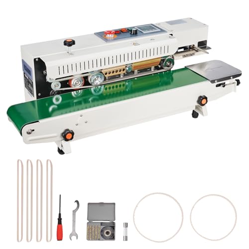 VEVOR Continuous Bag Band Sealing Machine 0.24-0.47 in Seal Width White