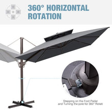 OROTLECT 141'' X 104'' Offset Patio Cantilever Umbrella, Base Included