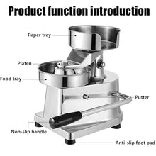 DLYZAYE Stainless Steel Grill Burger Press Tool,Manual Burger Forming Machine,Hamburger Patty Maker Machine Patty Press Maker,Hamburger Mold,100MM