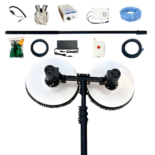 ZOCWJK 25ft Solar Panel Cleaning Kit with Brushless Motor, 380RPM Rotary Brush, Water Fed System, 11.5ft Battery-Powered for Easy Solar Panel Maintenance,Dual24.5ft(7.5m)